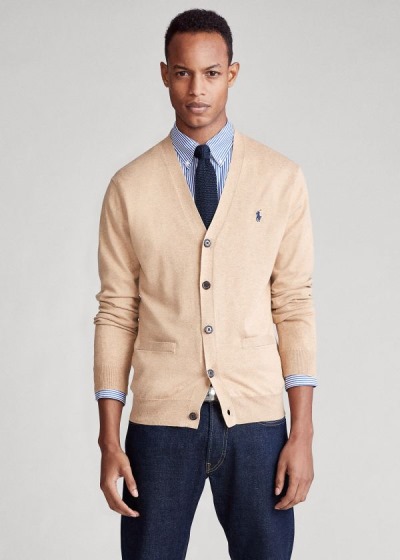 Men's Polo Ralph Lauren Cotton V-Neck Cardigan | 817902BRX